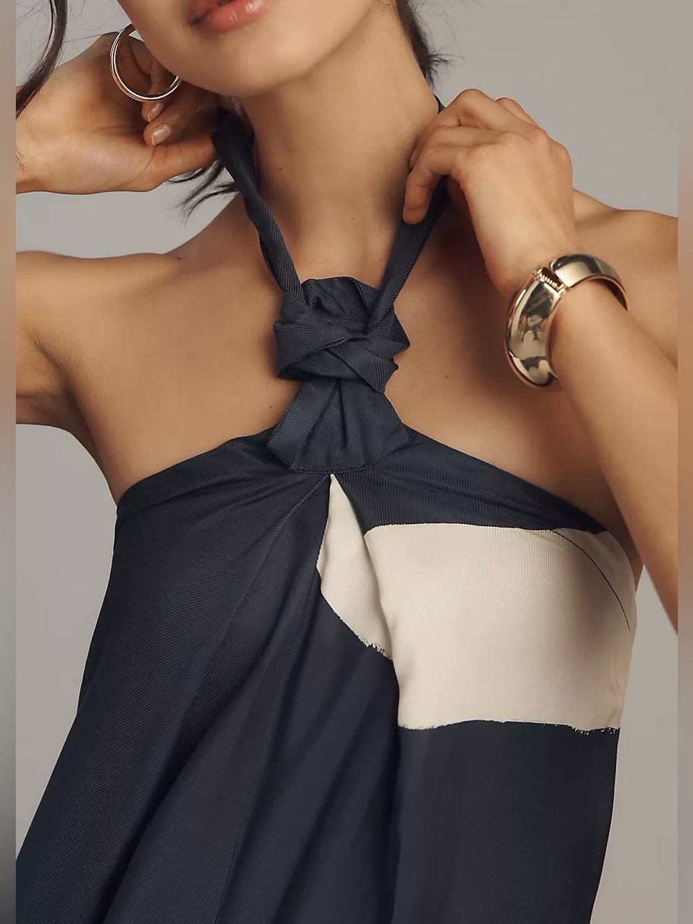 NWT Size XS - Anthropologie Waistless Tie-Neck Jumpsuit (NWT US$ 188) - Picture 6 of 16